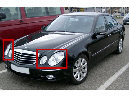 CrazyTheGod E-CLASS W211 2007-2008 Facelift Sedan/Wagon 4D/5D Projector LED R8Look Headlight Headlamp Black for Mercedes-Benz RHD