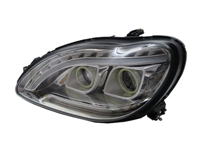 CrazyTheGod W220 1998-2005 Projector Headlight Headlamp R8Look COB CHROME for Mercedes-Benz LHD