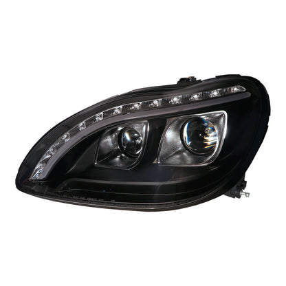 CrazyTheGod S-CLASS W220 1998-2005 Sedan 4D LED Dynamic Turn signal Headlight Headlamp Black for Mercedes-Benz LHD