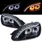 CrazyTheGod S-CLASS W220 1998-2005 Sedan 4D DRL Dynamic Turn signal Headlight Headlamp Black for Mercedes-Benz LHD