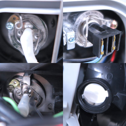 CrazyTheGod C-CLASS W201 190D 190E 1982-1993 Sedan 4D Guide LED Angle-Eye Projector W/ Corner Lamp Headlight Headlamp Black for Mercedes-Benz LHD