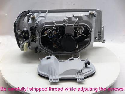 CrazyTheGod C-CLASS W201 190D 190E 1982-1993 Sedan 4D Projector W/ Corner Lamp Headlight Headlamp Chrome for Mercedes-Benz RHD