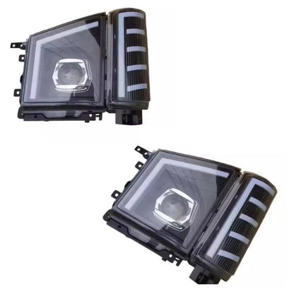 CrazyTheGod ELF 100P N-SERIES NJR85 Sixth generation 2007-Present Truck Full LED 24V Headlight Headlamp Black for ISUZU RHD