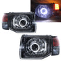 CrazyTheGod MONTERO Second generation 1991-1997 PRE-FACELIFT SUV 3D/5D Guide LED Angle-Eye Projector Headlight Headlamp Black for Mitsubishi RHD