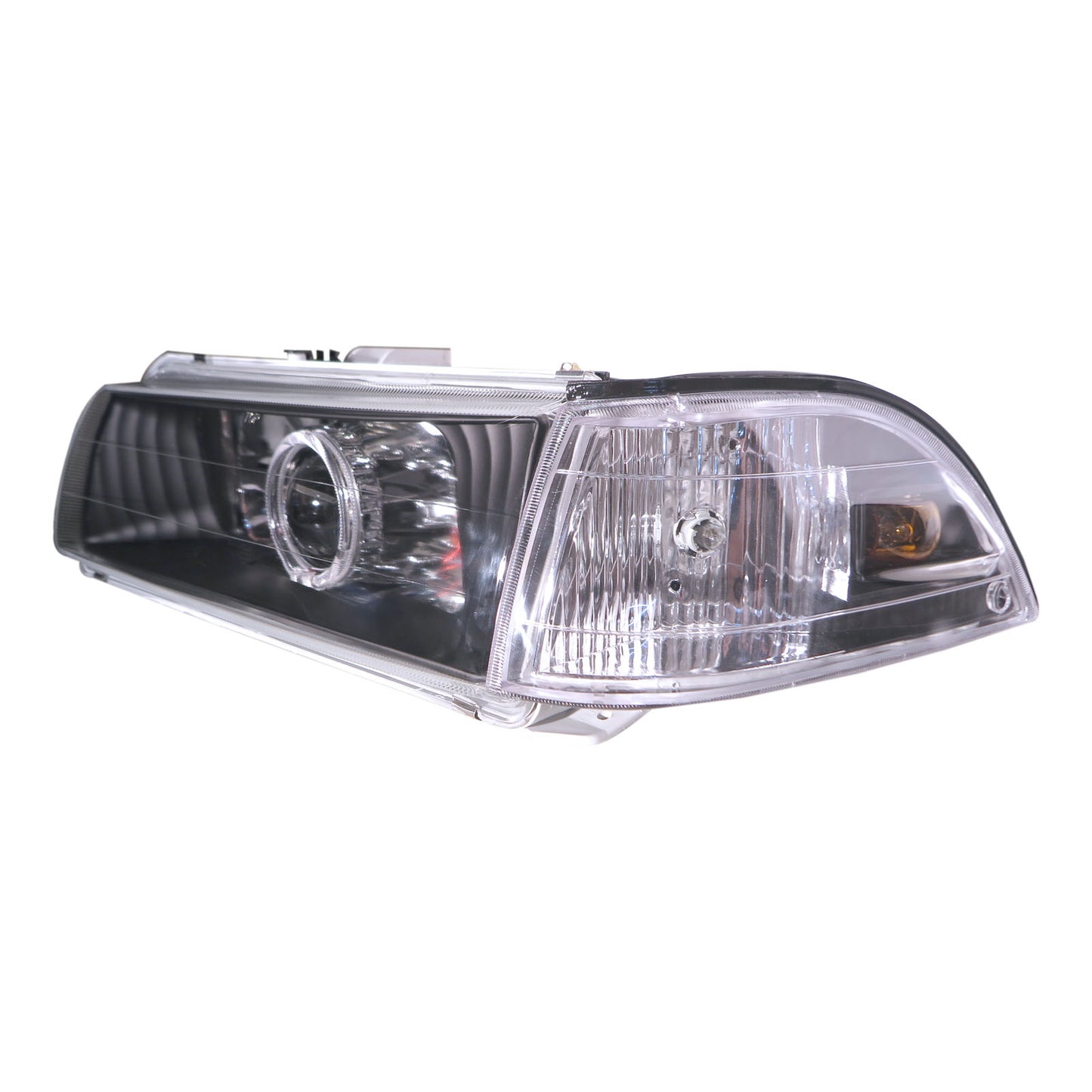 CrazyTheGod Corolla E90 Sixth generation 1988-1992 Sedan/Wagon 4D/5D Guide LED Angel-Eye HID W/ Corner Lamp Headlight Headlamp Black for TOYOTA LHD