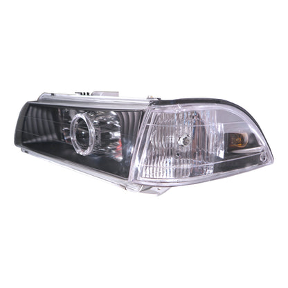 CrazyTheGod Corolla E90 Sixth generation 1988-1992 Sedan/Wagon 4D/5D Guide LED Angel-Eye HID W/ Corner Lamp Headlight Headlamp Black for TOYOTA LHD