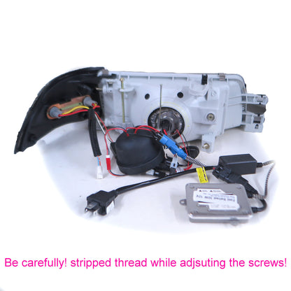 CrazyTheGod Corolla E90 Sixth generation 1988-1992 Sedan/Wagon 4D/5D Guide LED Angel-Eye HID W/ Corner Lamp Headlight Headlamp Black for TOYOTA RHD