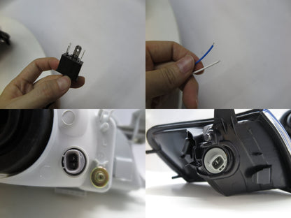 CrazyTheGod Corolla E100 Seventh generation 1993-1997 Wagon/Sedan 4D/5D Guide LED Angel-Eye Projector Headlight Headlamp Black JAPAN for TOYOTA RHD