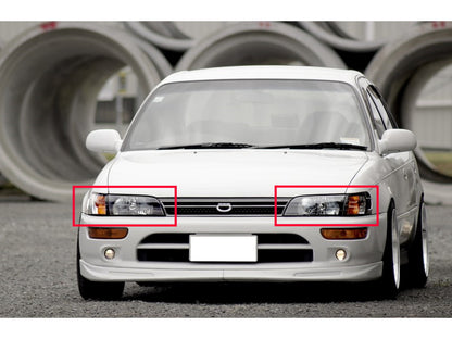 CrazyTheGod Corolla E100 Seventh generation 1993-1997 Wagon/Sedan 4D/5D Guide LED Angel-Eye Projector Headlight Headlamp Black JAPAN for TOYOTA RHD