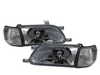 CrazyTheGod Tercel L50 1995-1999 Clear Headlight Headlamp CHROME for TOYOTA LHD