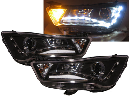 CrazyTheGod c 2010-present Sedan 4D COB Projector R8Look Headlight Headlamp Black China for CITROEN RHD