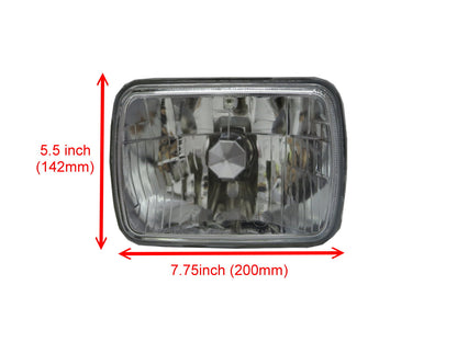 CrazyTheGod Bronco 1978-1986 Pickup 2D Crystal Headlight Headlamp Chrome for FORD LHD