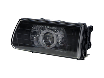 CrazyTheGod Dodge 1000 1999-present VAN 4D Guide LED Angel-Eye Projector Headlight Headlamp Black for DODGE LHD