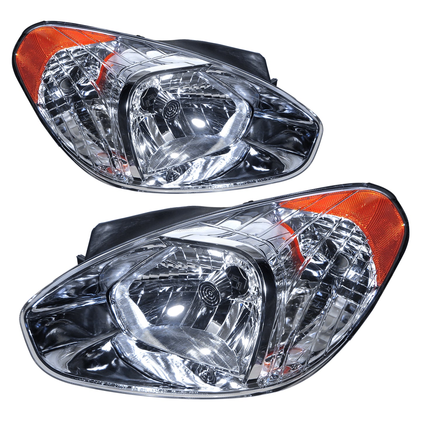 CrazyTheGod Attitude MC First generation 2005-2011 Sedan 4D Clear Headlight Headlamp Chrome US for DODGE LHD