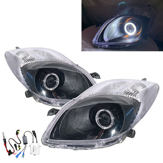 CrazyTheGod Charade XP90 Second generation 2011-2013 Facelift Hatchback 3D/5D Guide LED Angel-Eye Projector HID Headlight Headlamp Black for DAIHATSU LHD