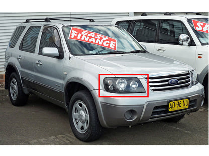 CrazyTheGod ESCAPE Thế hệ đầu tiên 2004-2007 FACELIFT SUV 5D Đèn pha trong suốt Đèn pha màu đen cho FORD LHD