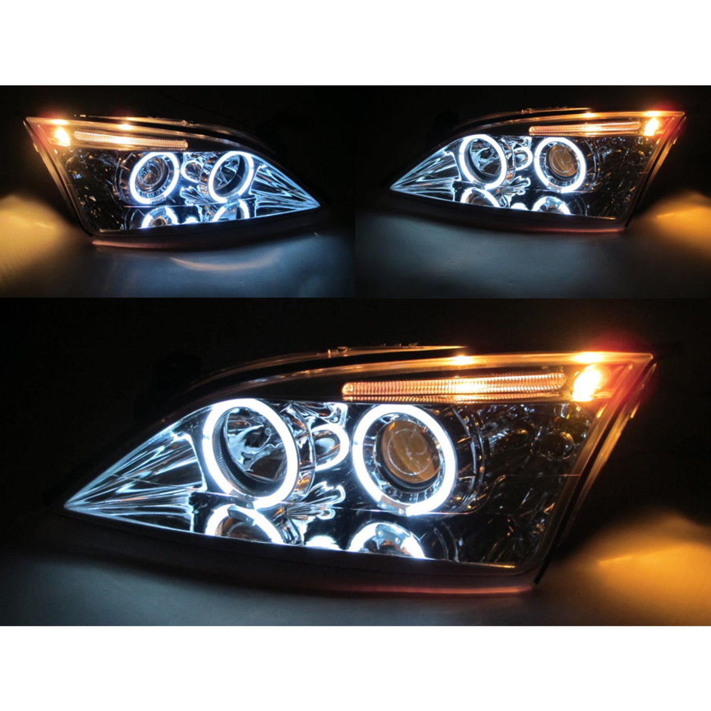 CrazyTheGod Mondeo B4Y/B5Y/BWY Second generation 2000-2007 Sedan/Hatchback/Wagon 4D/5D Angel-Eye Projector Headlight Headlamp Chrome for FORD LHD