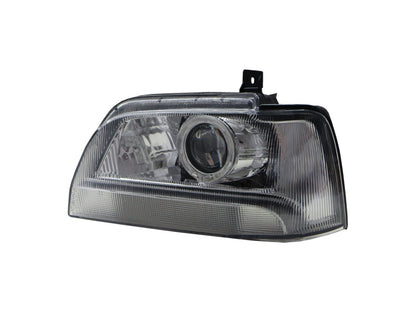 CrazyTheGod PRZ Thế hệ thứ tư 1999-2005 VAN 4D Guide LED Angel-Eye Projector Headlight Đèn pha mạ crôm cho FORD LHD