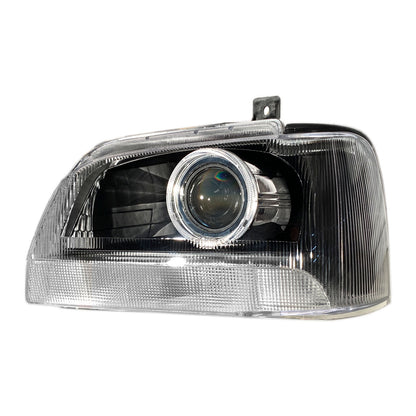 CrazyTheGod PRZ Thế hệ thứ tư 1999-2005 VAN 4D Guide LED Angel-Eye Projector Headlight Đèn pha màu đen cho FORD RHD