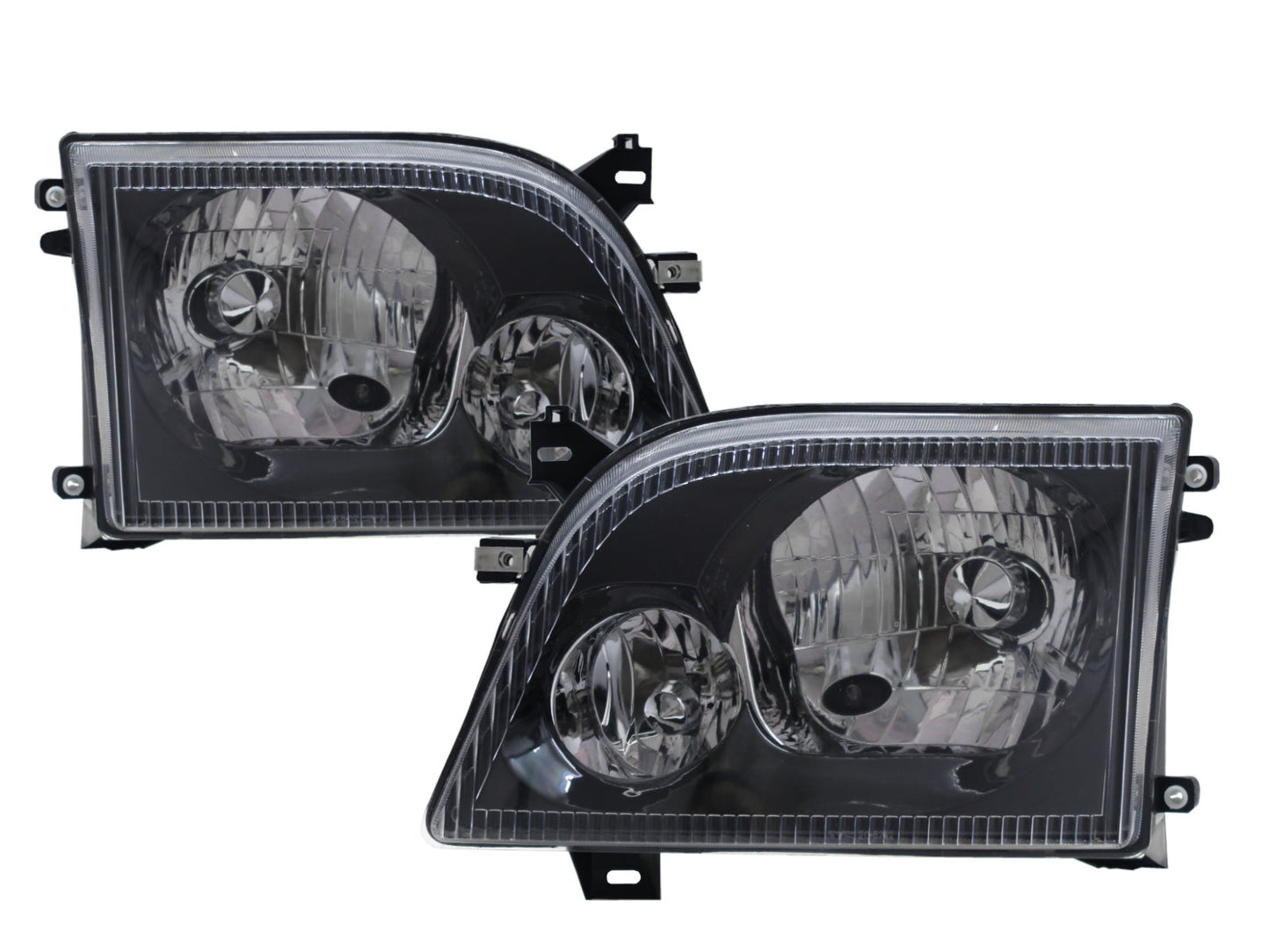 CrazyTheGod TRANSIT 2006-2017 VAN 4D Clear Headlight Headlamp Black China Type for FORD LHD