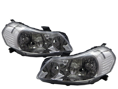 CrazyTheGod Sedici First generation 2007-2013 Hatchback 5D Clear Headlight Headlamp Chrome V1 for Fiat LHD