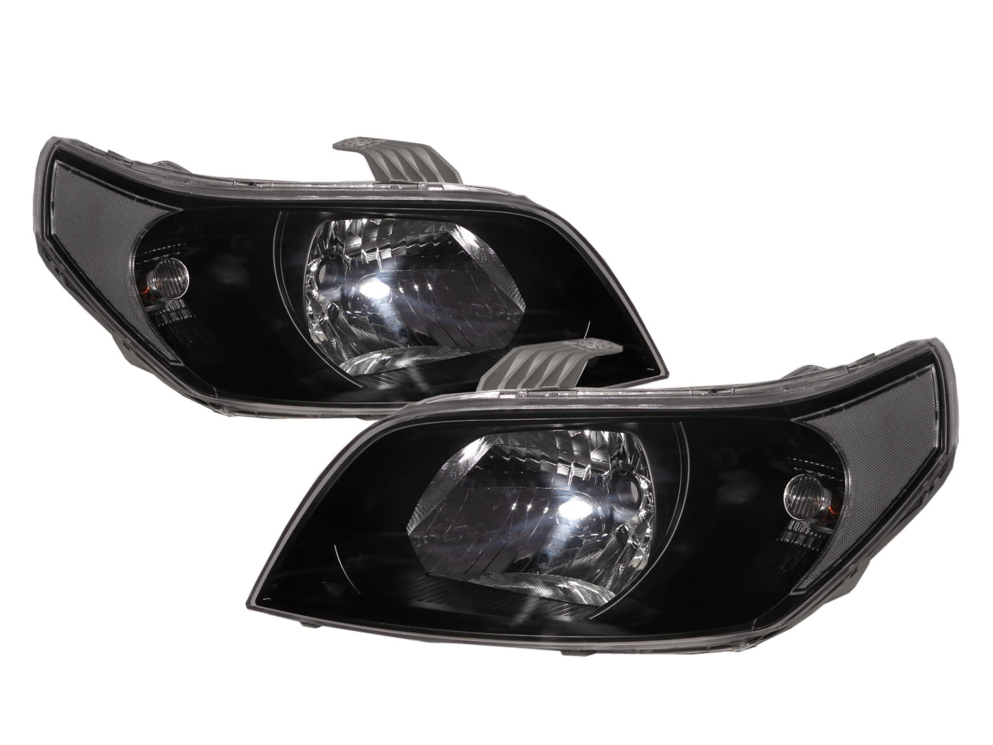 CrazyTheGod Lova T250 First generation 2009-2011 FACELIFT Sedan 4D Clear Headlight Headlamp Black for CHEVROLET CHEVY LHD