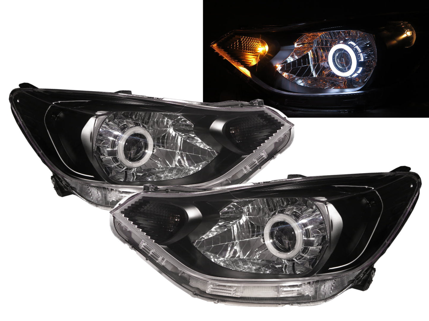 CrazyTheGod Sail Third generation 2015-present Sedan 4D CCFL Projector Headlight Headlamp Black for CHEVROLET CHEVY LHD