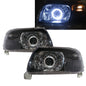 ไฟหน้าโปรเจคเตอร์ LED Angel-Eye Guide 3D/5D Guide ของ CrazyTheGod Tracker สำหรับรถ SUV ปี 1998-2005 สีดำ สำหรับรถ CHEVROLET CHEVY RHD