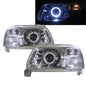 CrazyTheGod Tracker 1998-2005 SUV 3D/5D Guide LED Angel-Eye Projector Headlight Headlamp Chrome for CHEVROLET CHEVY RHD