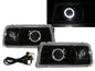 CrazyTheGod Tracker 1988-1998 Convertible 2D Guide LED Angel-Eye Projector Headlight Headlamp Black V1 for GEO RHD