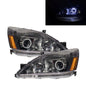 CrazyTheGod Accord Seventh generation 2003-2007 Coupe/Sedan 2D/4D LED Projector Headlight Headlamp Black for HONDA RHD