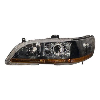 CrazyTheGod Accord Sixth generation 1998-2002 Sedan 2D/4D Guide LED Angel-Eye Projector Headlight Headlamp Black for HONDA RHD