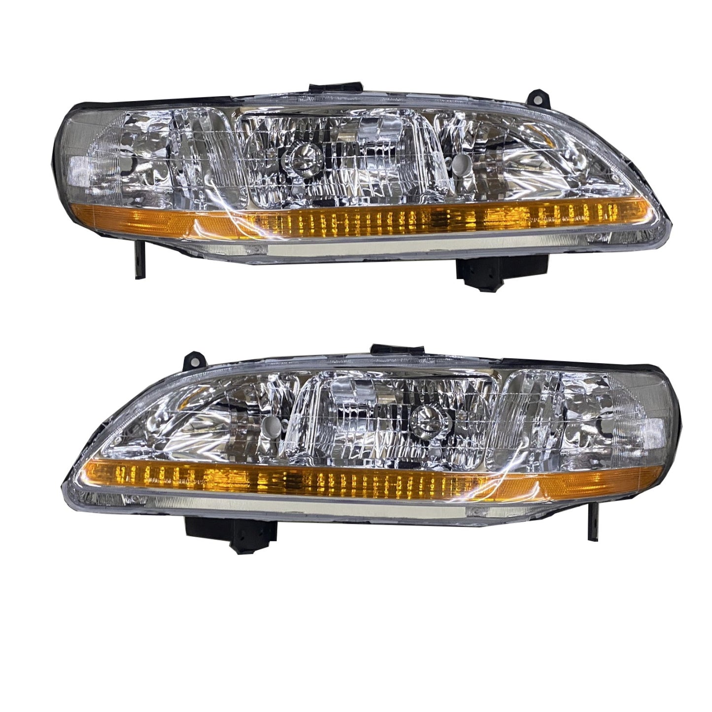 CrazyTheGod Accord Sixth generation 1998-2002 Sedan 2D/4D OE Headlight Headlamp Chrome for HONDA LHD