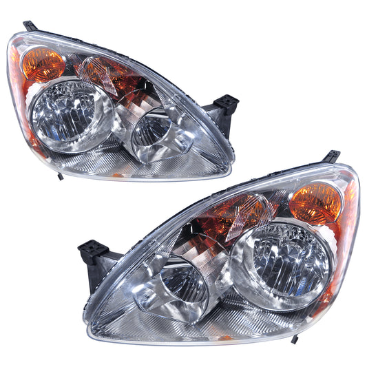 CrazyTheGod CR-V CRV RD4-RD7 Second generation 2004-2006 Facelift SUV 5D Clear Headlight Headlamp Chrome V2 for HONDA LHD