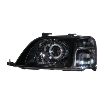 CrazyTheGod CR-V CRV RD1-RD3 ไฟหน้าโปรเจคเตอร์ LED Angel-Eye แบบ 5D Guide SUV รุ่นแรก ปี 1996-2001 สีดำ สำหรับรถฮอนด้า LHD