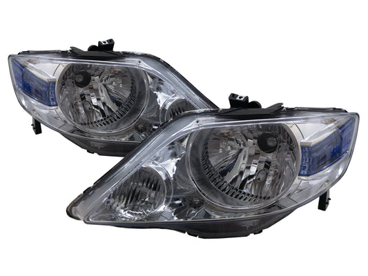 CrazyTheGod City GD8/GD9 Fourth generation 2006-2008 Sedan 4D Clear Headlight Headlamp Chrome for HONDA LHD