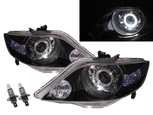 CrazyTheGod City GD8/GD9 Fourth generation 2006-2008 Facelift Sedan 4D Guide LED Angel-Eye Projector Headlight Headlamp Black for HONDA LHD