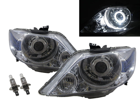 CrazyTheGod City GD8/GD9 Fourth generation 2006-2008 Sedan 4D Guide LED Angel-Eye Projector Headlight Headlamp Chrome for HONDA LHD