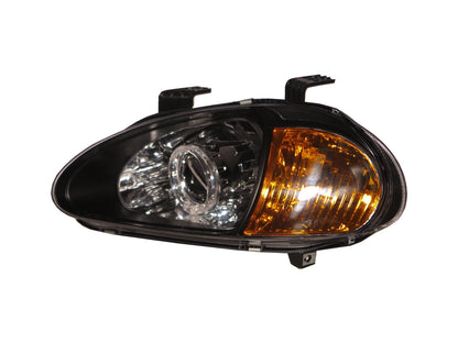 CrazyTheGod DEL SOL CRX 1993-1997 Roadster 2D Guide LED Angel-Eye Projector Headlight Headlamp Black for HONDA LHD