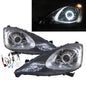 CrazyTheGod FIT/JAZZ GE SERIES Second generation 2008-2011 Facelift Hatchback 5D Guide LED Angel-Eye Projector HID Headlight Headlamp W/ Motor Chrome for HONDA LHD