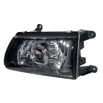 CrazyTheGod Passport CK58/CM58/DM58 ไฟหน้าโปรเจคเตอร์ LED Angel-Eye สำหรับรถ SUV รุ่นปี 2000-2002 Facelift สีดำ พร้อมระบบนำทาง 5D สำหรับรถ Honda RHD