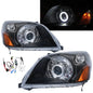 CrazyTheGod Pilot YF1/2 First generation 2003-2005 SUV 5D Guide LED Angel-Eye Projector HID Headlight Headlamp Black for HONDA LHD