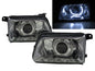 CrazyTheGod Tourmaster 1997-1998 Pickup 4D Guide LED Angel-Eye Projector HID Headlight Headlamp Chrome for HONDA LHD