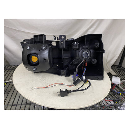 CrazyTheGod H3 2006-2010 Guide LED Angel-Eye Projector Headlight Headlamp Black EU for HUMMER LHD