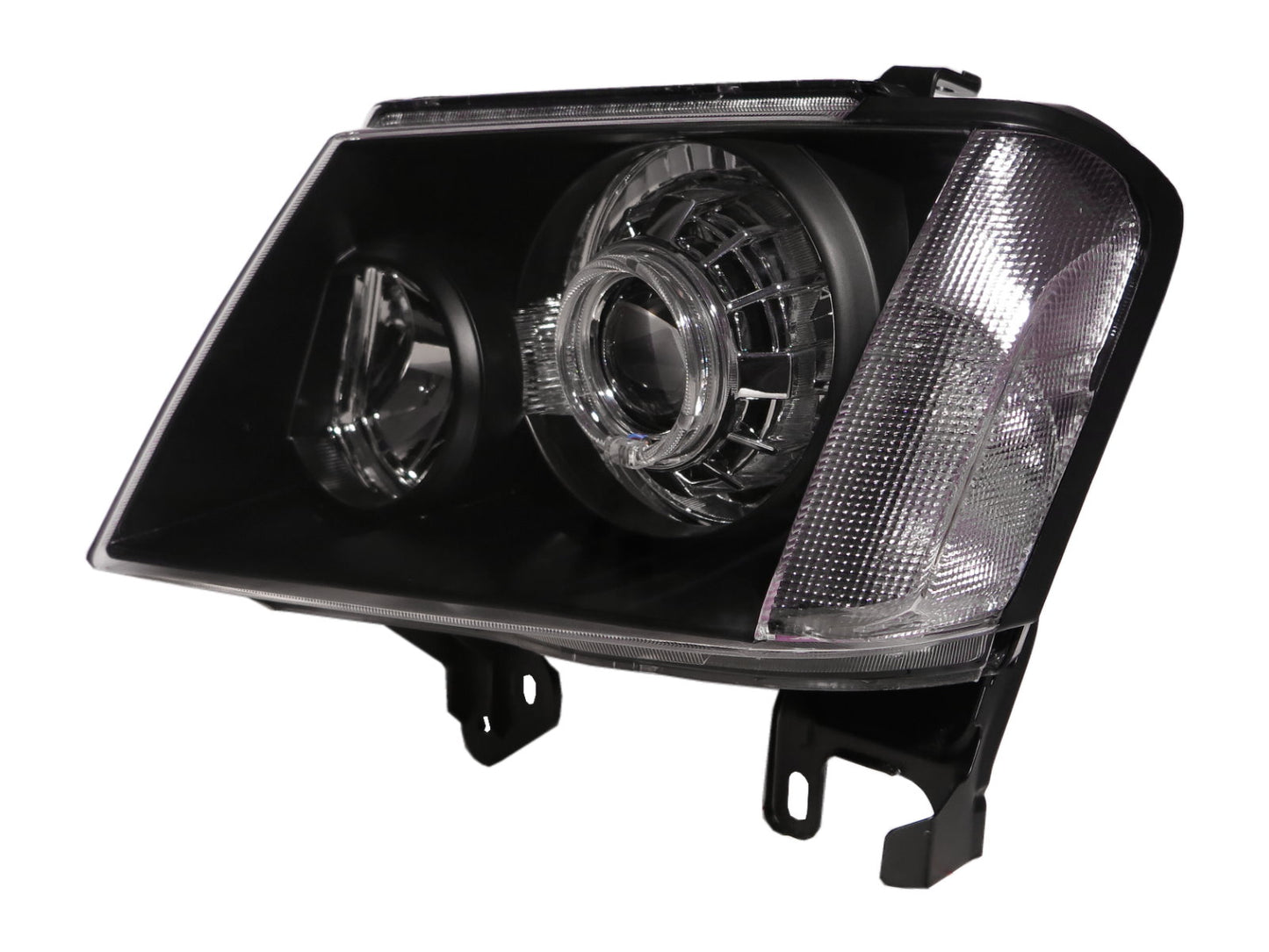 CrazyTheGod Colorado RC thế hệ đầu tiên 2008-2012 FACELIFT Pickup 4D Guide LED Angel-Eye Projector Headlight Đèn pha màu đen cho HOLDEN RHD