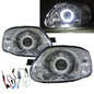 CrazyTheGod Accent/Verna LC รุ่นที่ 2 ของซีดาน Facelift Sedan 4D Guide LED Angel-Eye Projector Headlights Chrome for HYUNDAI LHD