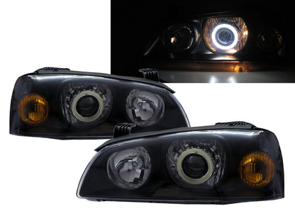 CrazyTheGod Elantra XD thế hệ thứ ba 2004-2006 FACELIFT Sedan/Hatchback 4D/5D COB Đèn pha Projector Đèn pha màu đen cho HYUNDAI LHD