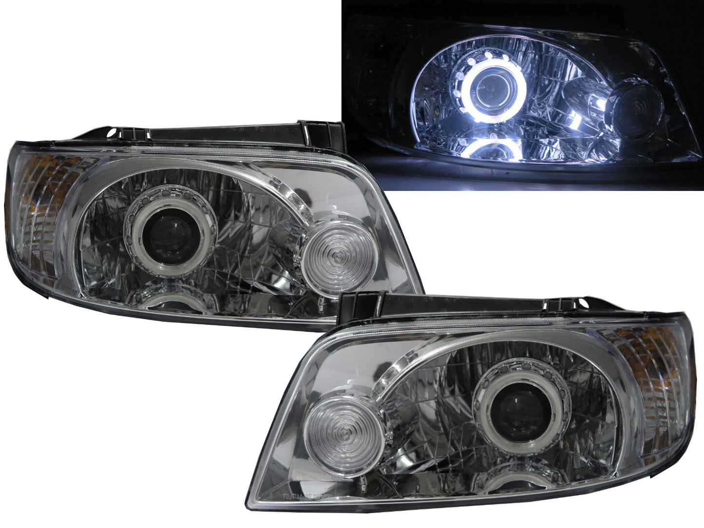 CrazyTheGod Elantra Lavita FC 2001-2004 Pre-Facelift Hatchback 5D CCFL Projector Headlight Headlamp Chrome for HYUNDAI RHD