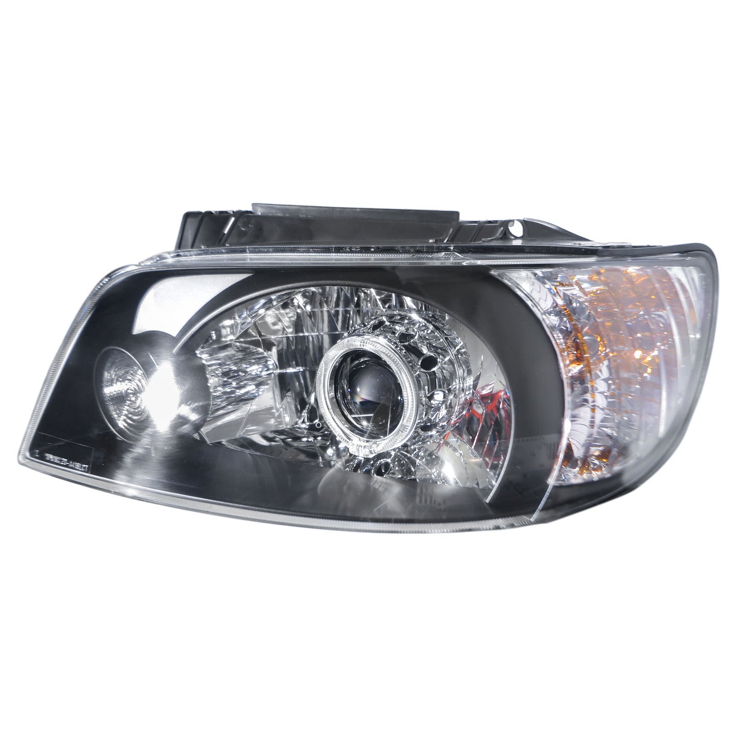 CrazyTheGod Elantra Lavita FC 2001-2004 Pre-Facelift Hatchback 5D Guide LED Angel-Eye Projector HID Headlight Đèn pha màu đen cho HYUNDAI LHD