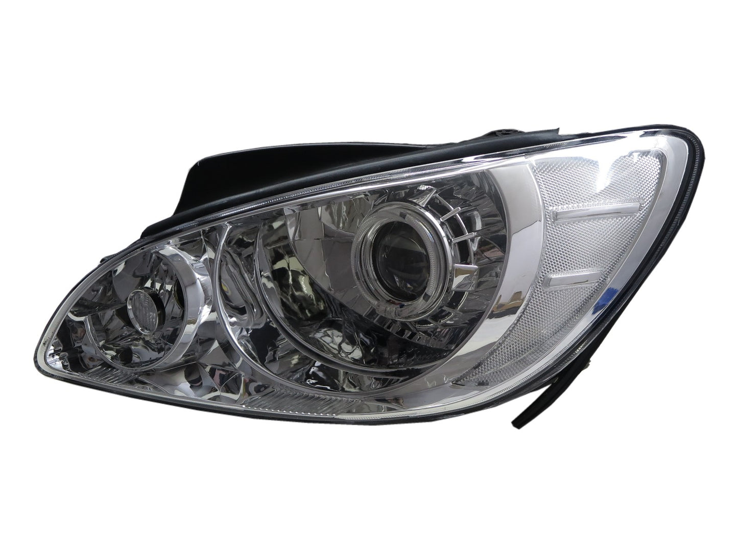 CrazyTheGod Getz/Click 2005-2011 Facelift Hatchback 3D/5D Guide LED Angel-Eye Projector Headlight Đèn pha mạ crôm cho HYUNDAI LHD